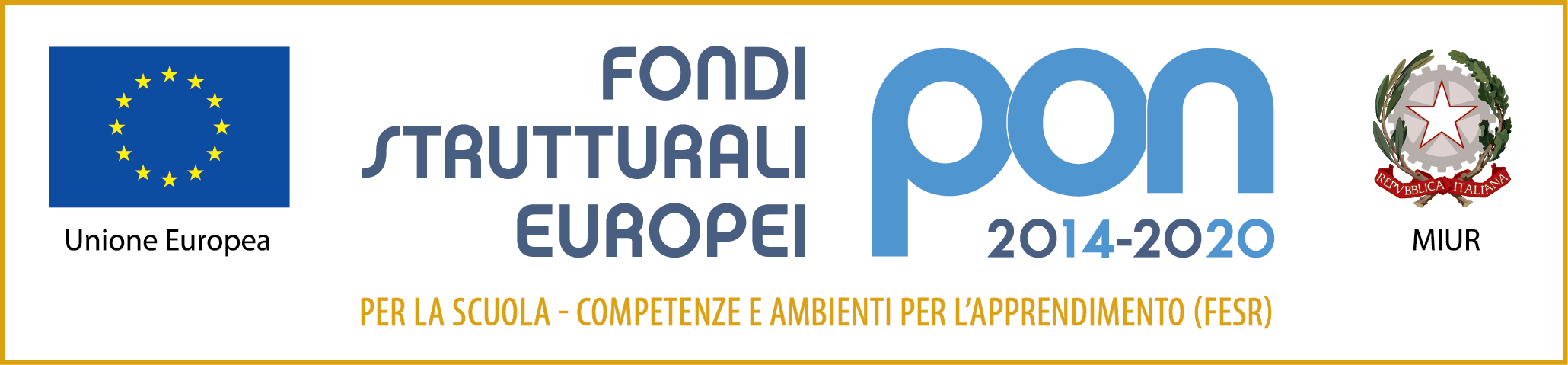 Loghi PON 2014 2020 fesr corto